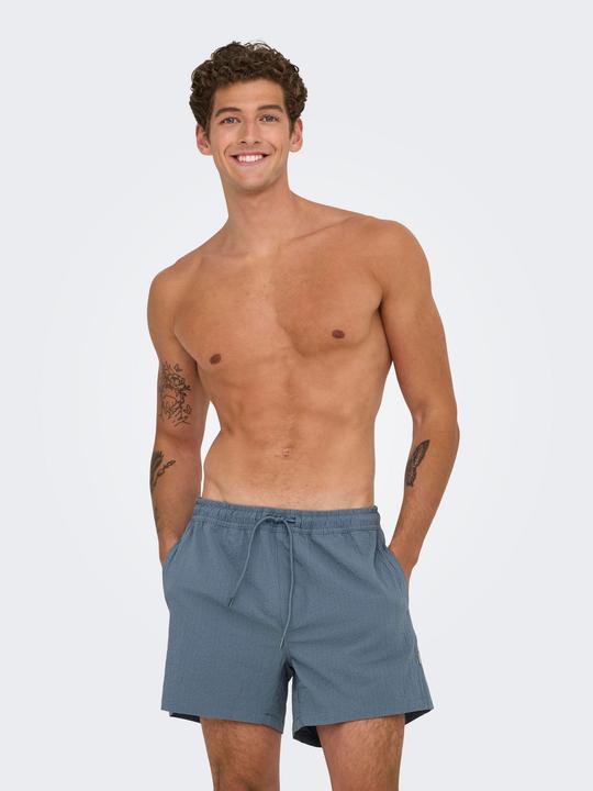 Actual product image Only & Sons Onsted Life Solid Seersucker Swim Noos (XXL)