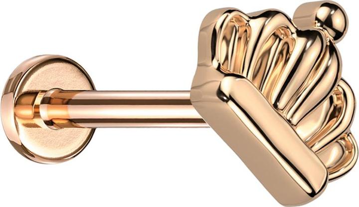 Star Piercing Micro Labret Innengewinde rosegold Krone rosegold (Titan G23, ohne Messing)