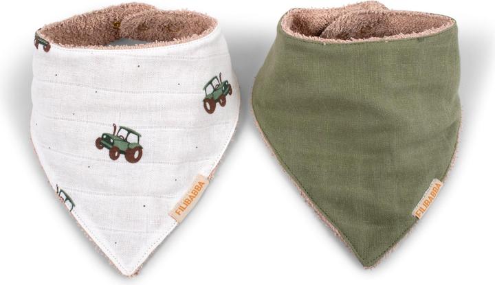 Filibabba Bandana slabbetje 2-pack - Trekker