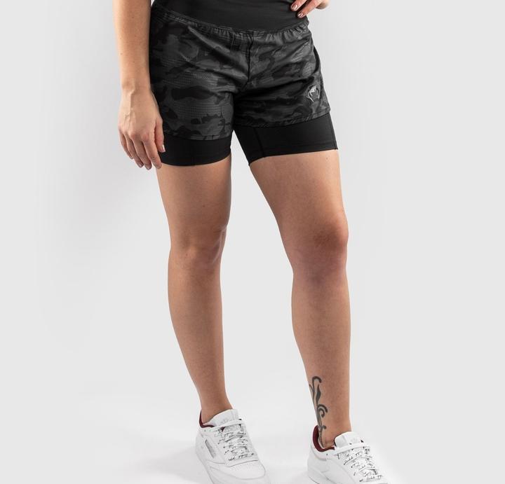 Venum Defender Hybrid Compression Shorts - Black/Black (M)