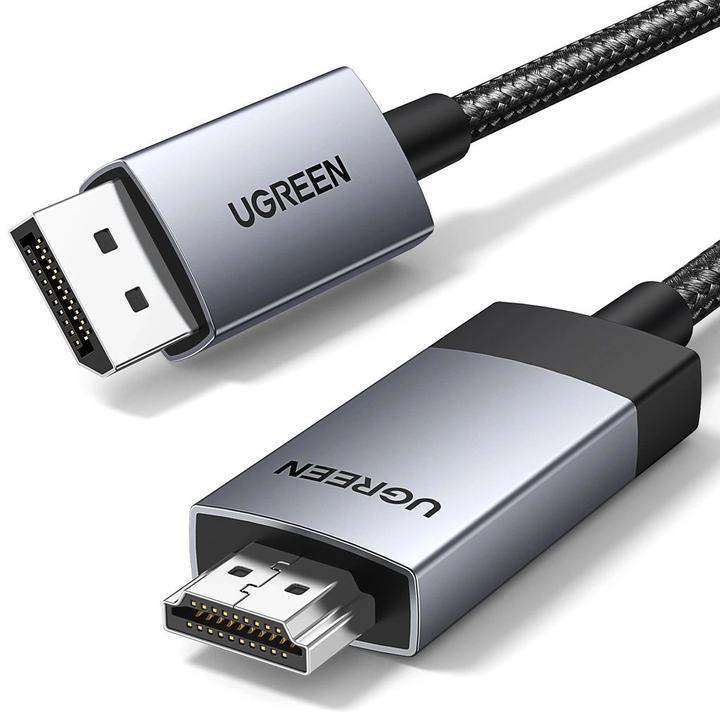 Image du produit Ugreen DP119 25491 Câble DisplayPort vers HDMI 4K 60Hz 3m - Gris (3 m, DisplayPort, HDMI)