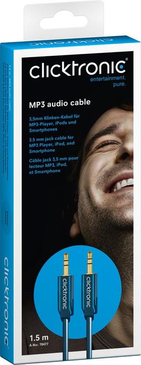 Produktbild clicktronic Mp3 (1.50 m, 3.5mm Klinke (AUX))