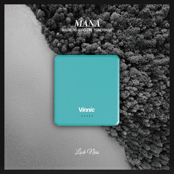Produktbild Vinnic MANA Magnetic Wireless Powerbank 8.000mAh, blue (8000 mAh, 15 W, 30.80 Wh)