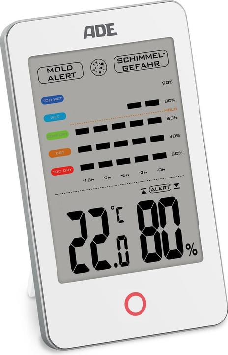 ADE Thermo-/Hygrometer digital Weiss, Funktionen