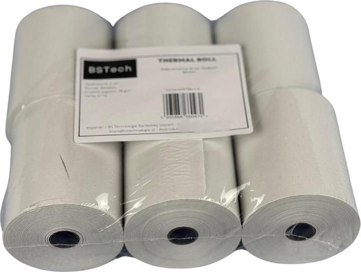 Bestpak BSTech Papier rolle für Registrierkassen 80x60m 6 Stück