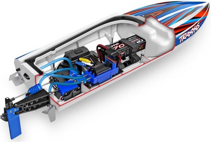 Actual product image Traxxas DISRUPTOR orange 26 inch V-hull self-righting boat without battery and charger