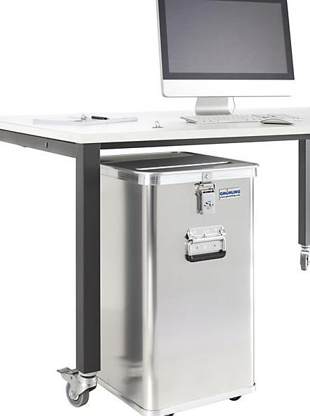 Actual product image Gmöhling Aluminum data disposal container