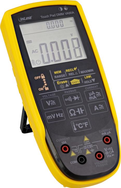 Produktbild InLine Multimeter mit Touch-Pad und beleuchtetem Display (CAT III 1000V, CAT IV 600V)