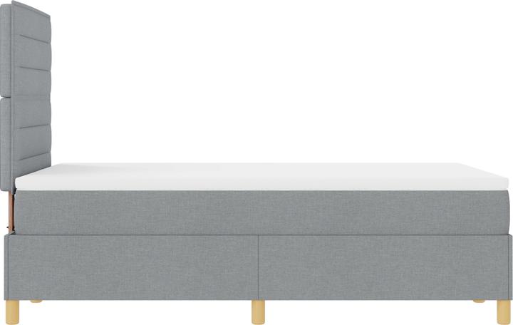 Produktbild VidaXL Boxspringbett mit Matratze Hellgrau Kleines Doppelstoff (190 x 190 cm)