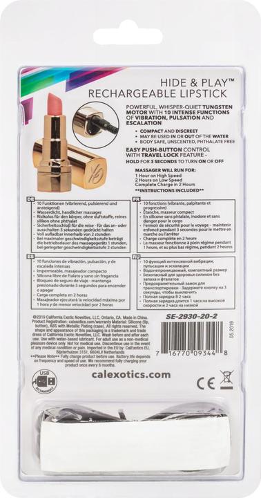 Image du produit CalExotics Hide & Play Rouge à lèvres Recharge-Pink (Pink)