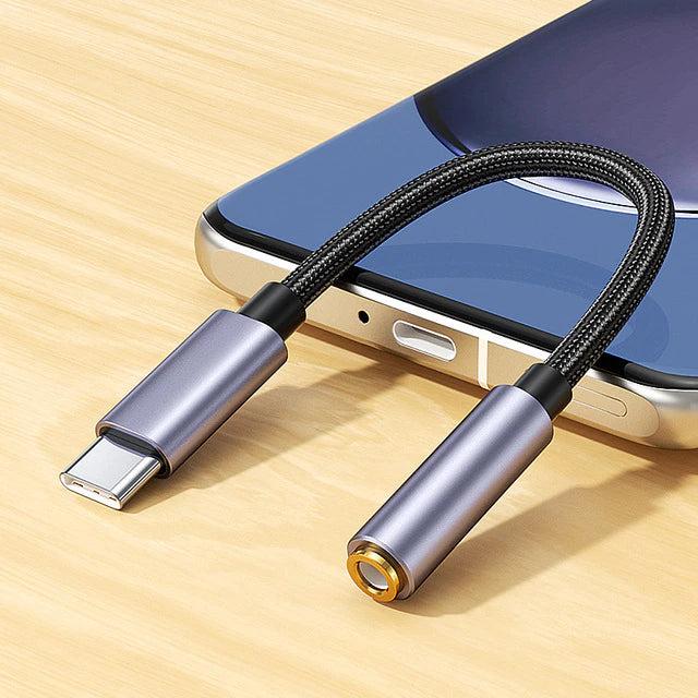 Immagine prodotto Hermex Adattatore per cuffie audio AUX da USB Type-C a 3,5 mm Cavo da USB-C ad AUX (USB, Vari)