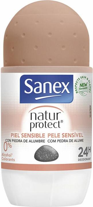 Sanex Deodorant Natur Protect Sensitive Skin 24h 0% Alcohol 50ml (Roll-on, 50 ml)