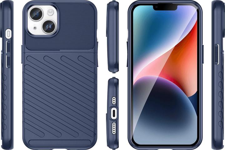 Produktbild Cover-Discount iPhone 15 - Textur Gummi Hülle blau (Apple iPhone 15)