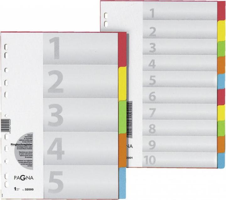 Actual product image Pagna Cardboard index with cover sheet, for free use, single