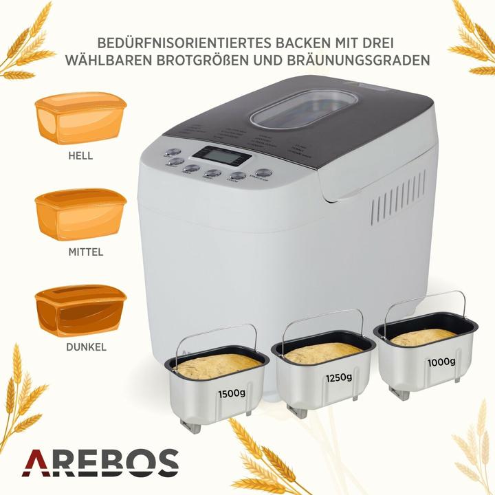 Actual product image Arebos Breadmaker
