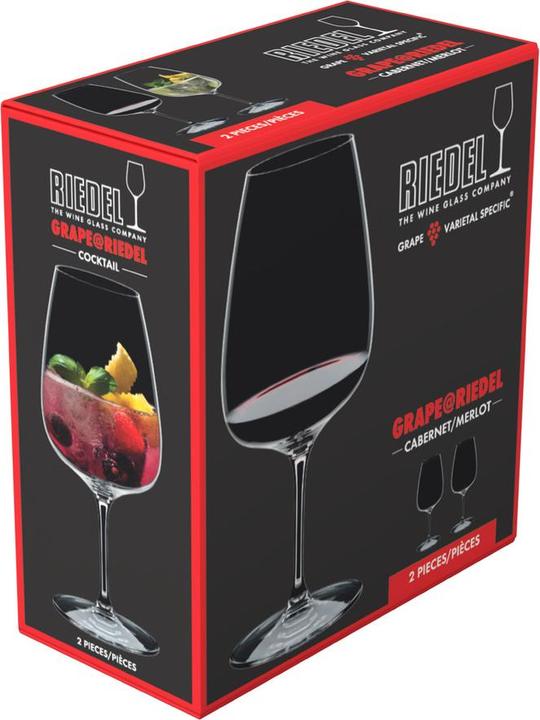 Produktbild Riedel Grape Cabernet / Merlot / Cocktail Weingläser (83 cl, 2 Gläser, Rotweingläser)