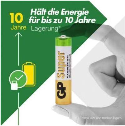 Actual product image GP Batteries Super Alkaline (4 pcs., AAA, 2400 mAh)