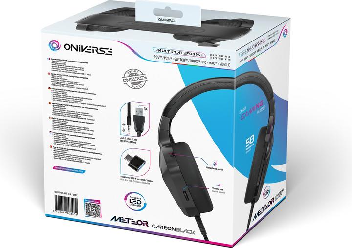 Image du produit Oniverse Gaming Headset Meteor - Carbon Black (Filaire)