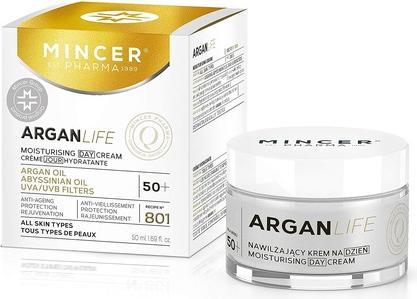 Elfa Mincer Pharma Argan Life 50+ feuchtigkeitsspendende Tagescreme Nr. 801 50ml (50 ml, Tagescreme)