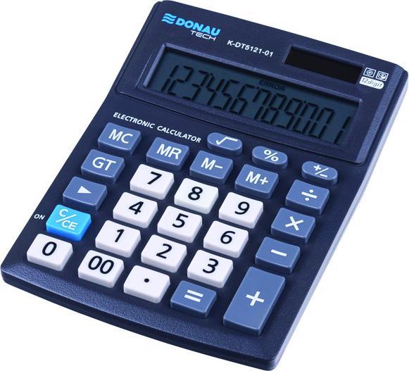 Produktbild Donau Bürorechner tech, 12-stellig, anzeige, masse 137x101x30mm, schwarz (Batterien)