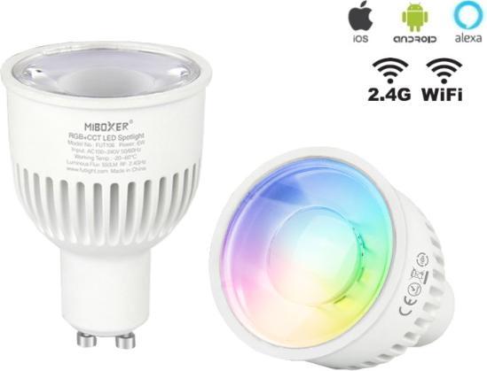 Image du produit Milight Smart LED Spot GU10 RGB+KW/WW 6W (GU10, 6 W, 550 lm, 6 x, E)