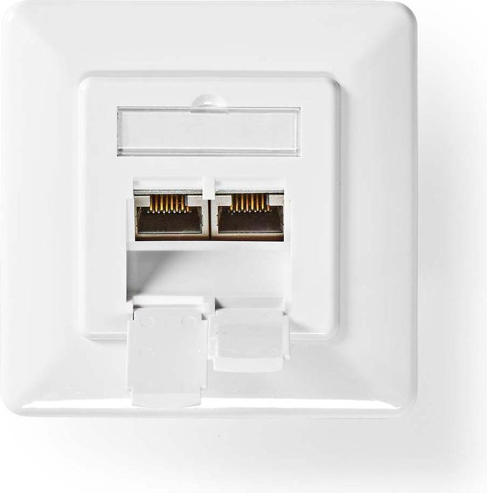Immagine prodotto Nedis Presa di rete a muro | da incasso | 2 porte | CAT7 | diritta | presa | placcata oro | PVC | El