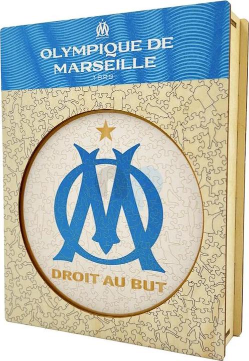 Actual product image Iconic Olympique Marseille - logo - wooden puzzle size M (270 pieces) (270 pieces)