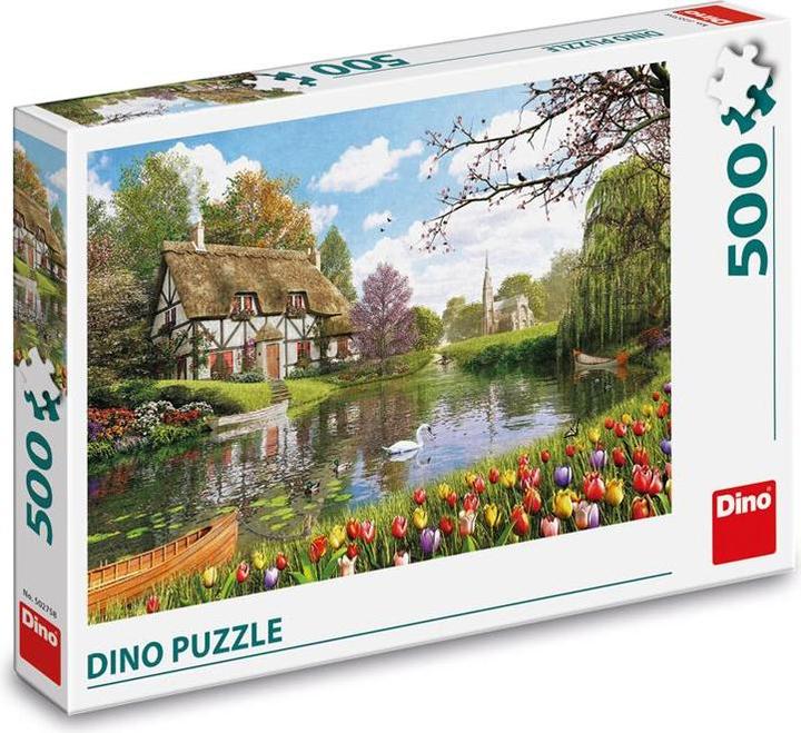 Actual product image Dino Puzzle 500 pieces Cottage By the Water (500 pieces)