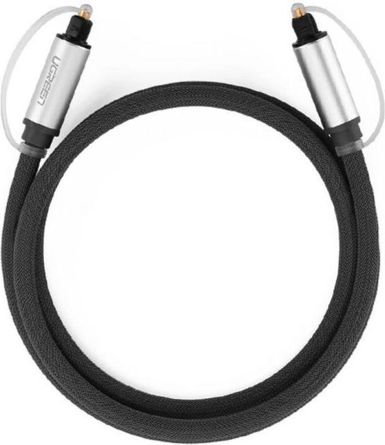 Actual product image Ugreen AV108 Toslink Audio optical cable, braided aluminium, 1.5m (grey) (1.50 m, TOSLINK)