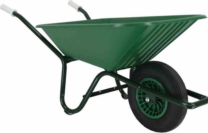 Produktbild FORT Gartenkarre 90 Liter PP-Mulde, lackierter Rahmen mit Kippbügel