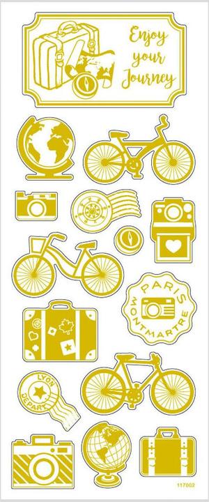 Image du produit Creativ Company Autocollants Or Autour du monde, 1 feuille