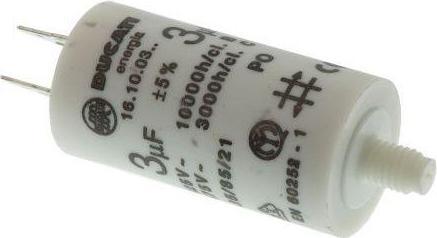 Actual product image Ducati Energia 4.16.10 Polypropylene Film Capacitor, 450V ac, ±5%, 3uF, Stud Mount