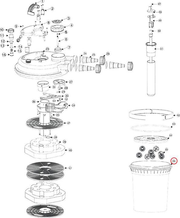 Produktbild SunSun Bio Druckteichfilter CPF-180 Ersatzteil Filterbehälter Teichfilter