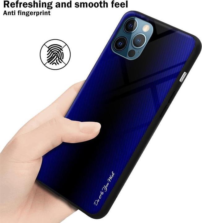 Produktbild Cadorabo TPU Gestreiftes Glas Cover (Apple iPhone 12 Pro Max)