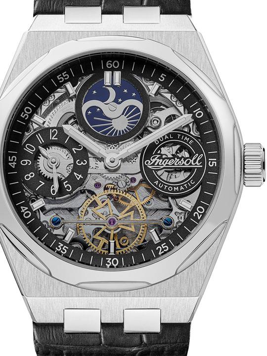 Ingersoll 1892 Ingersoll I12903 The Broadway Dual Time Automatik Herrenuhr 43mm 5ATM (Analoguhr, 43 mm)