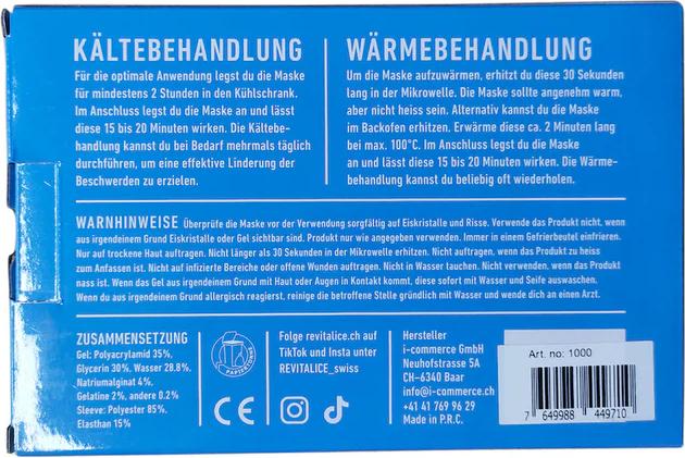Nutritional values and ingredients Revitalice Migraine mask (1 x)