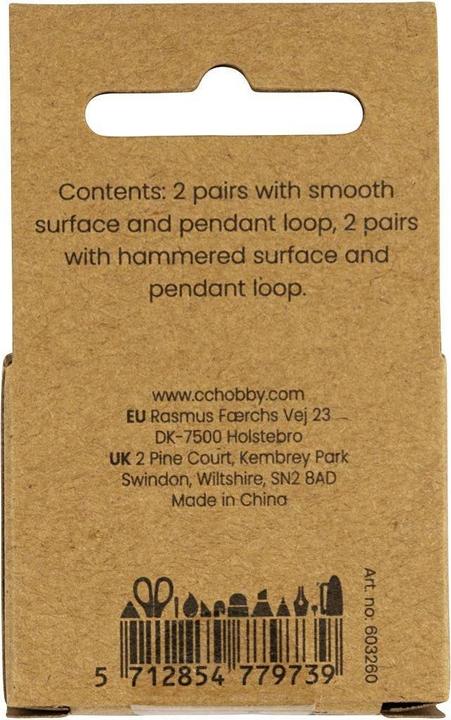 Produktbild Creativ Company Ohrring 2 x 2 Paar, Versilbert, Material: Messing (Messing)
