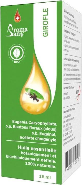 Image du produit AromaSan Clou de girofle Huile essentielle bio (15ml)