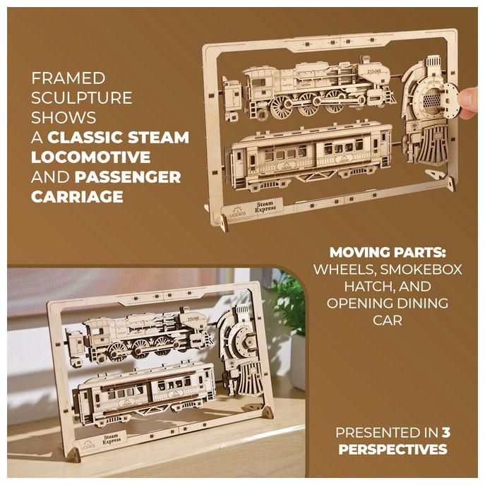 Produktbild Ugears 70207 Steam Express 2.5D Puzzle