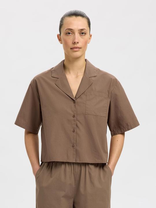 Actual product image Selected Femme Kurzarm Crop-Bluse (40)