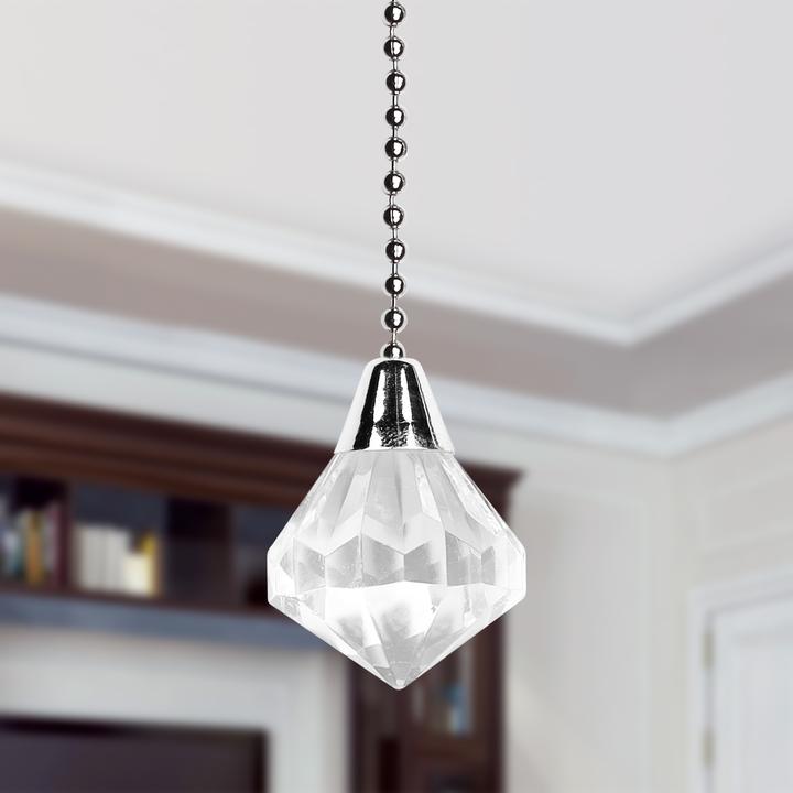 Actual product image Westinghouse Pull chain for ceiling fans acrylic diamond