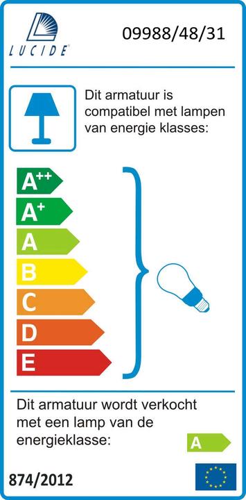 Energy Label Lucide Spectrum (600 lm, GU10)