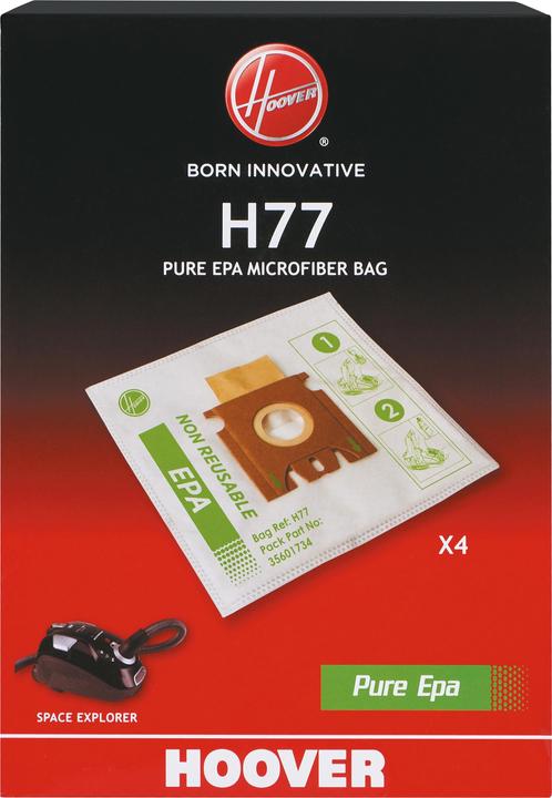 Actual product image Hoover H77 Cylinder vacuum Dust bag (4 x)