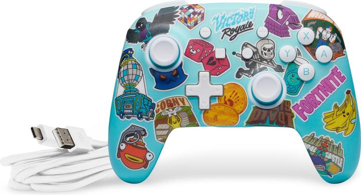 Actual product image PowerA Enhanced Wireless Controller - Fortnite Sticker Mania (Switch Lite, Switch OLED, Switch)