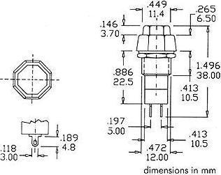 Produktbild Velleman R18-24A Push.Switch 1P Off-On 3A/125V