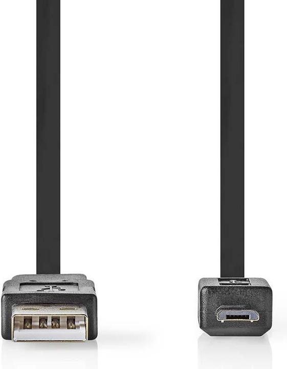 Produktbild Nedis Flachkabel USB 2.0 A Stecker - Micro B Stecker 1.0 m (1 m, USB 2.0)