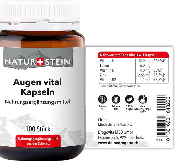 Produktbild Naturstein Augen Vital Kaps (100 Stück, Kapseln, 154 g)