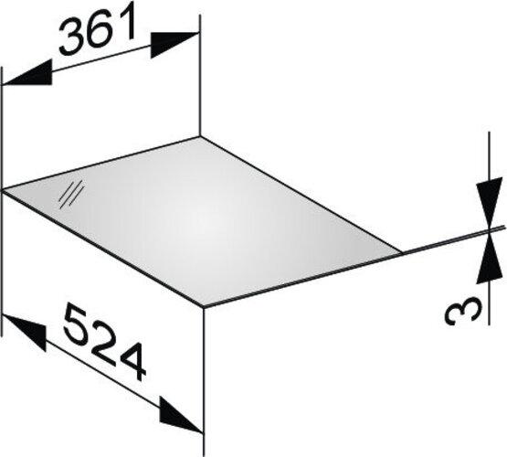 Actual product image Keuco Cover plate EDITION 11 Cristalling glass 361x3x524mm ant