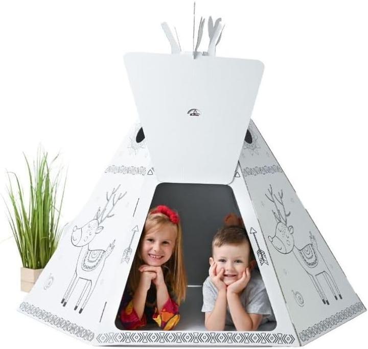 Actual product image Extralink Cardboard teepee play tent for colouring and playing