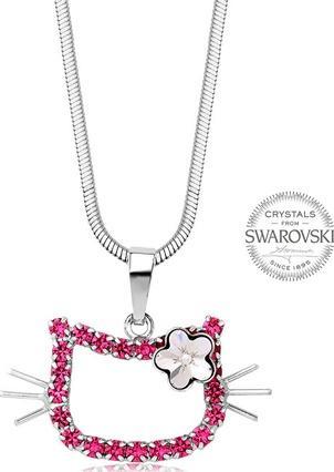 Immagine prodotto Levien Collana da bambina Kitty con fiore di rosa